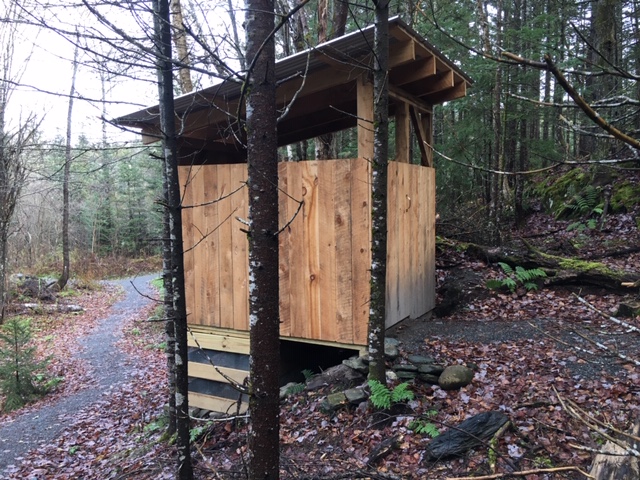 New privy at the northern end of the trail.
