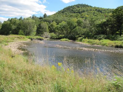Conservation easement on the Black River in Cavendish, Vermont.