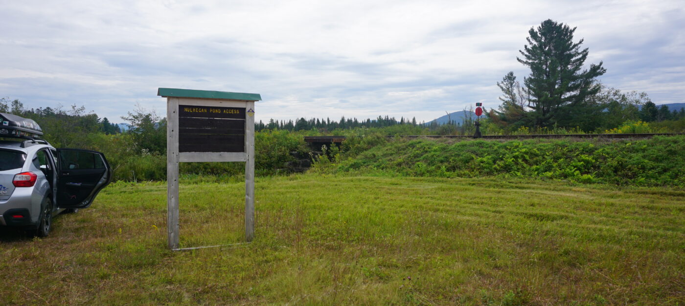 Sign located at the Nulhegan Pond Access. 