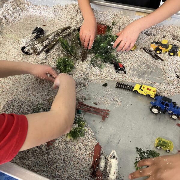 4-6th Grade explores river dynamics with the stream table, reimaging Vermont towns and finding solutions. 