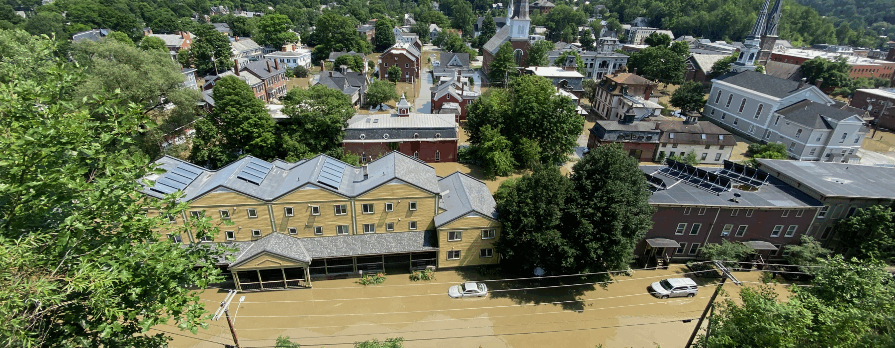 Montpelier flooded in July.